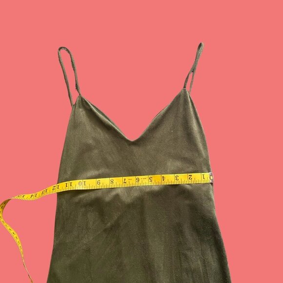 ✨ Olive Green Bodycon Slip Dress by Gilbert – Size M | Sleek & Sultry - Picture 4 of 7
